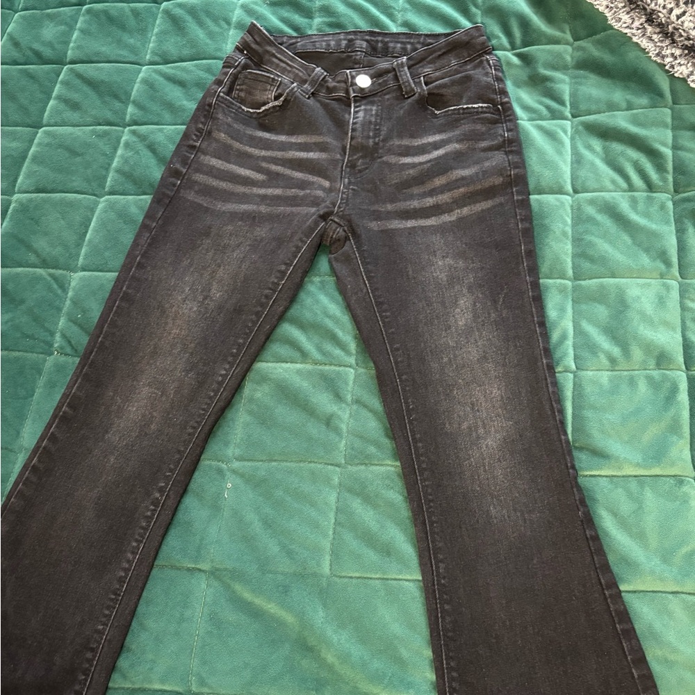 Black boot cut jeans